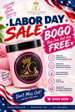 Cotton candy pink Shea bikini scrub